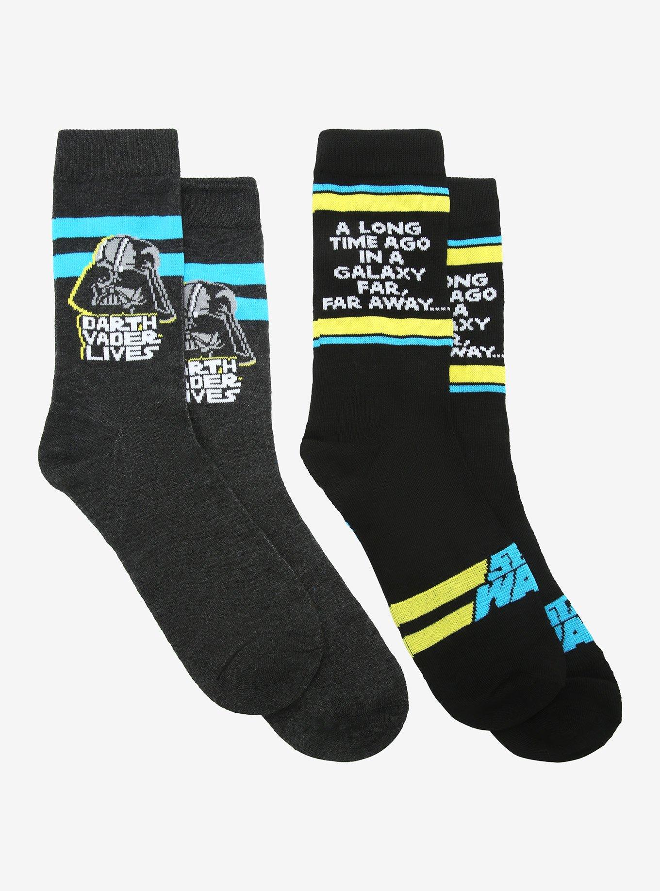 Star Wars Darth Vader Crew Socks 2 Pair, , hi-res