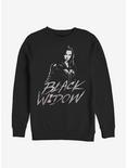 Marvel Black Widow Distress Widow Sweatshirt, BLACK, hi-res