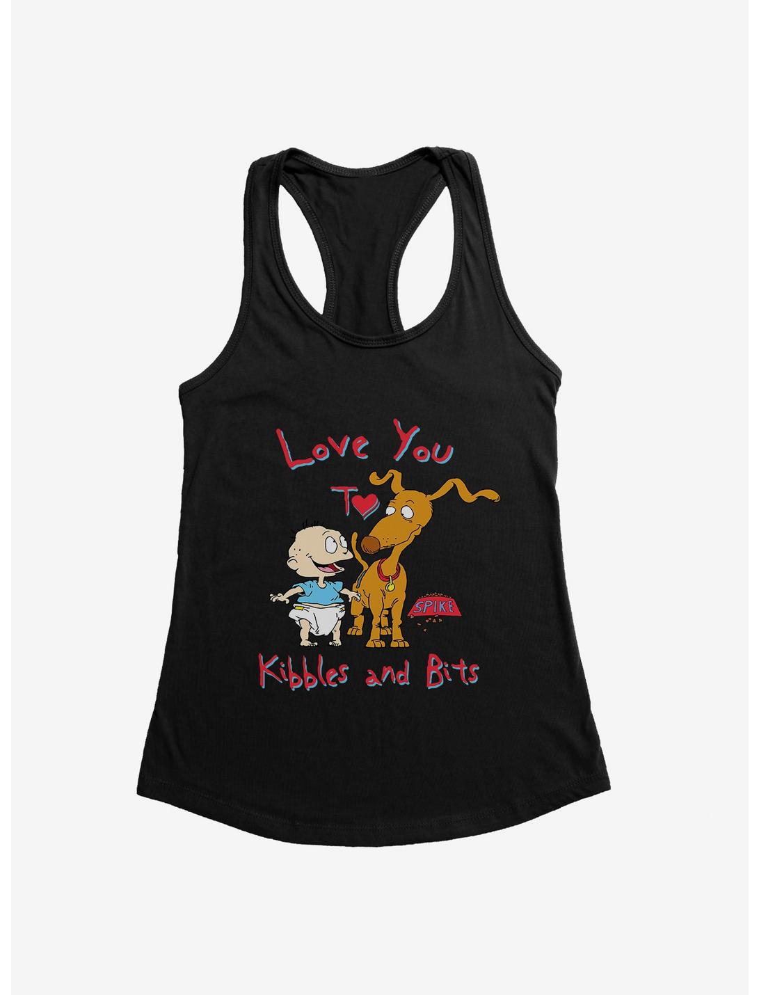 Rugrats Spike And Tommy I Love You To Kibbles And Bits Womens Tank Top, BLACK, hi-res