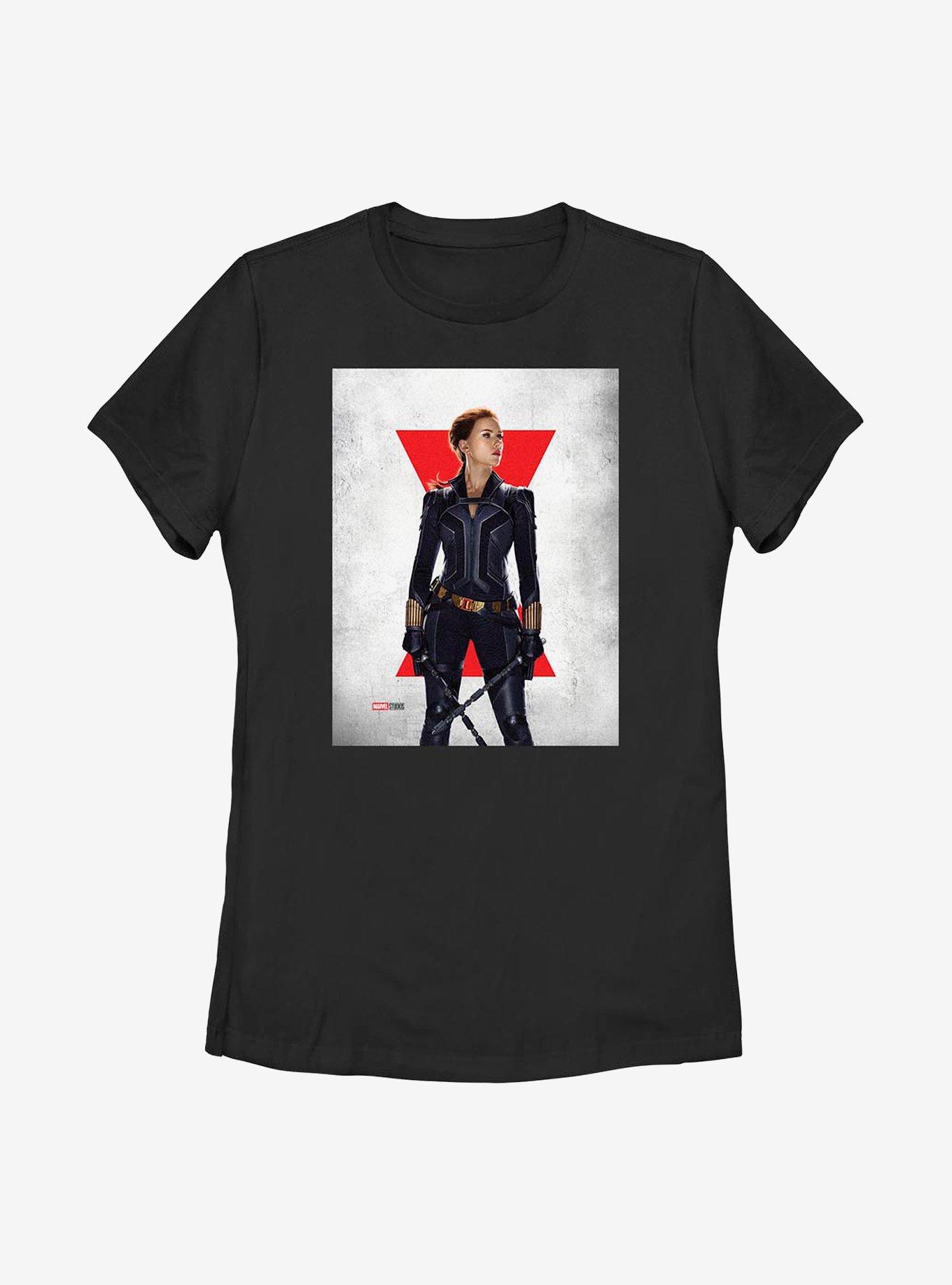 Marvel Black Widow Poster Womens T-Shirt, BLACK, hi-res