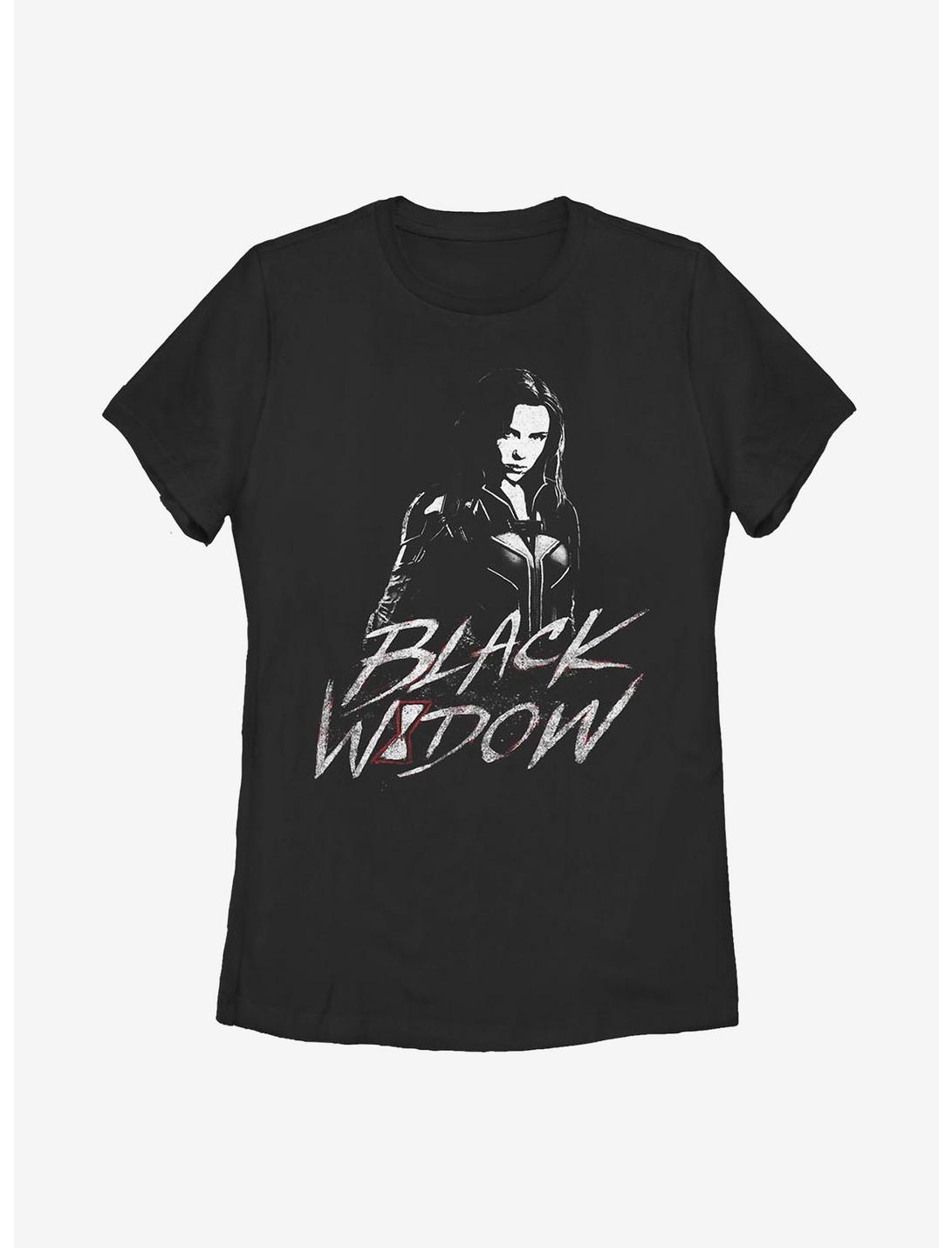 Marvel Black Widow Distress Widow Womens T-Shirt, BLACK, hi-res
