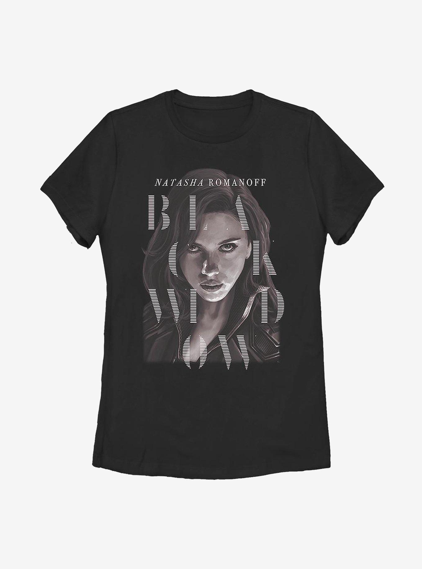 Marvel Black Widow Style Portrait Womens T-Shirt, BLACK, hi-res