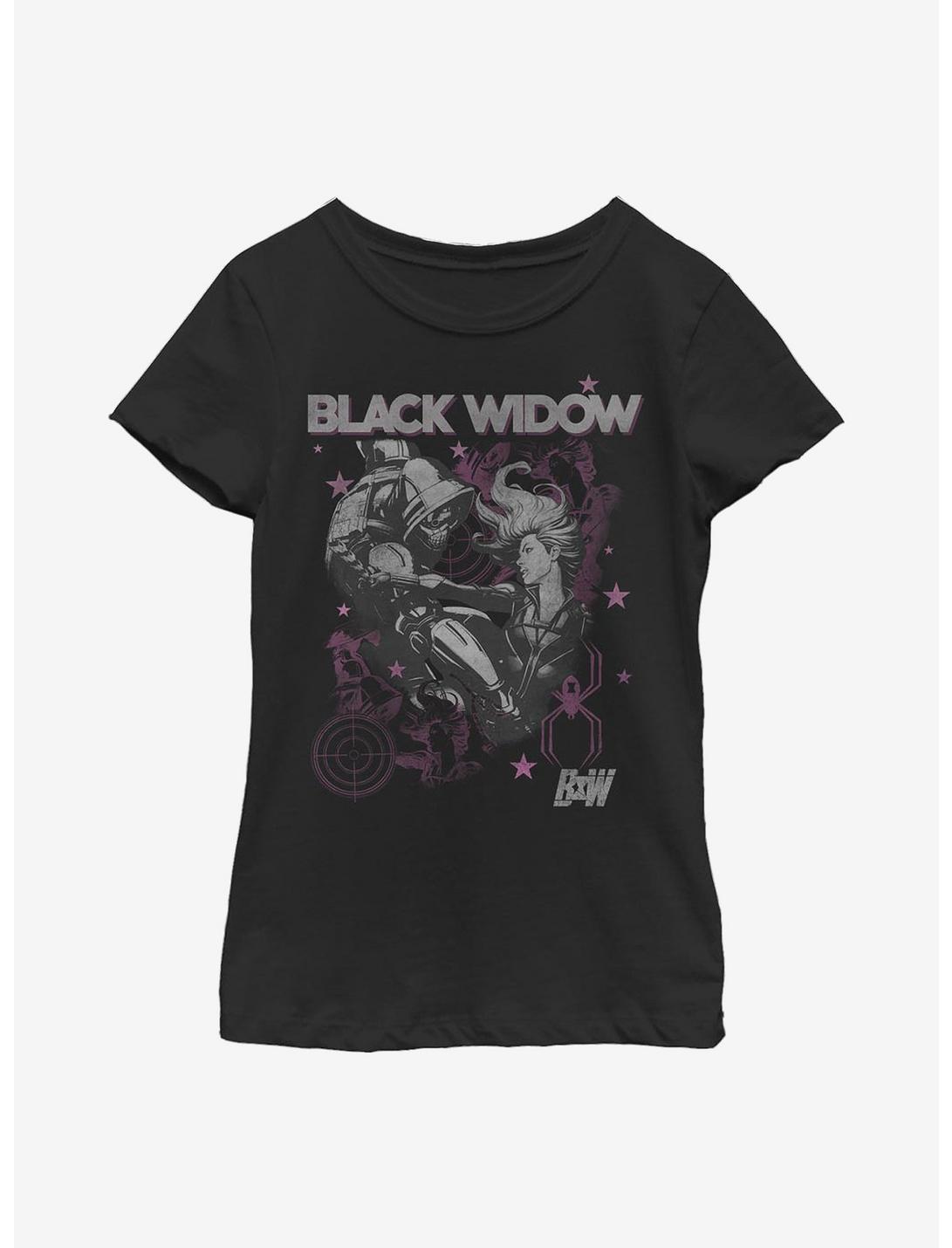 Marvel Black Widow Poster Youth Girls T-Shirt, BLACK, hi-res