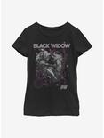 Marvel Black Widow Poster Youth Girls T-Shirt, BLACK, hi-res