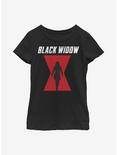 Marvel Black Widow Logo Youth Girls T-Shirt, BLACK, hi-res