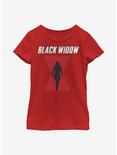 Marvel Black Widow Logo Youth Girls T-Shirt, RED, hi-res