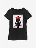 Marvel Black Widow Melina Poster Youth Girls T-Shirt, BLACK, hi-res