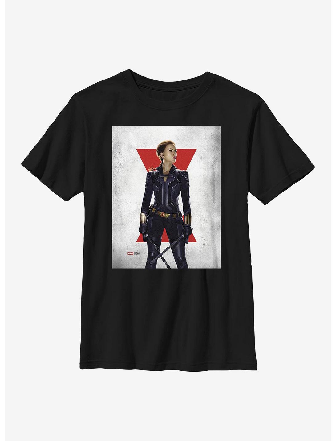 Marvel Black Widow Poster Youth T-Shirt, BLACK, hi-res