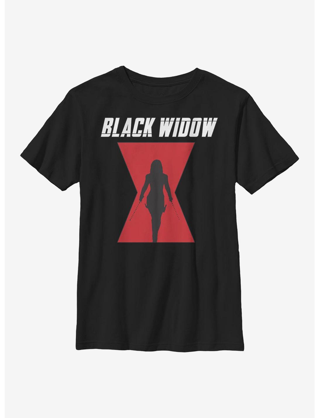 Marvel Black Widow Logo Youth T-Shirt, BLACK, hi-res