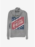 Coca-Cola The U.S. Drink Cowlneck Long-Sleeve Girls Top, GRAY HTR, hi-res