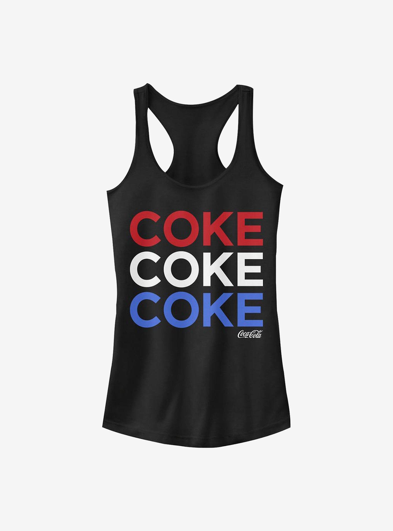 Coca-Cola Red White And Coke Girls Tank, BLACK, hi-res