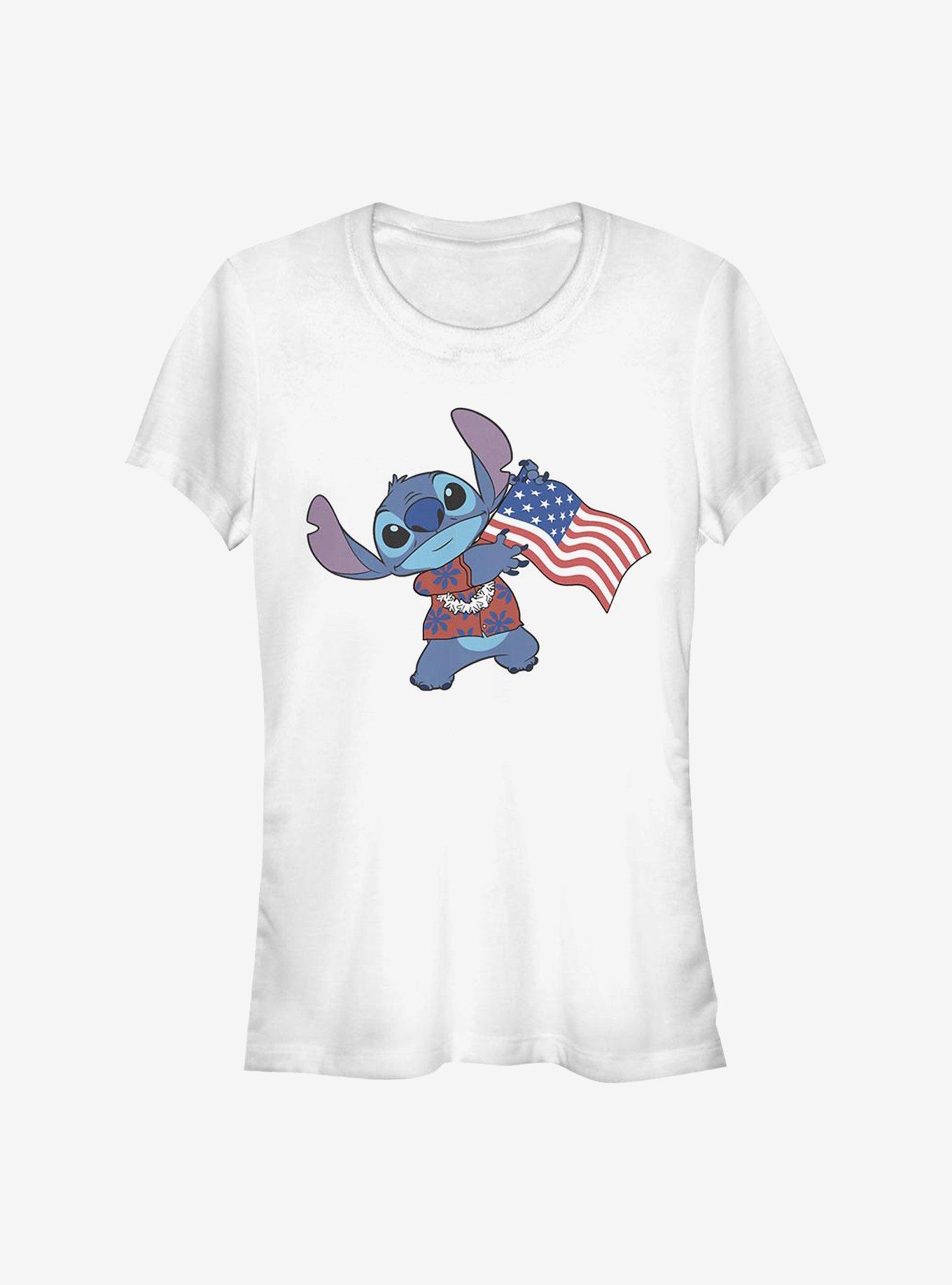 Disney Lilo & Stitch Tropical Stitch Flag Girls T-Shirt, , hi-res