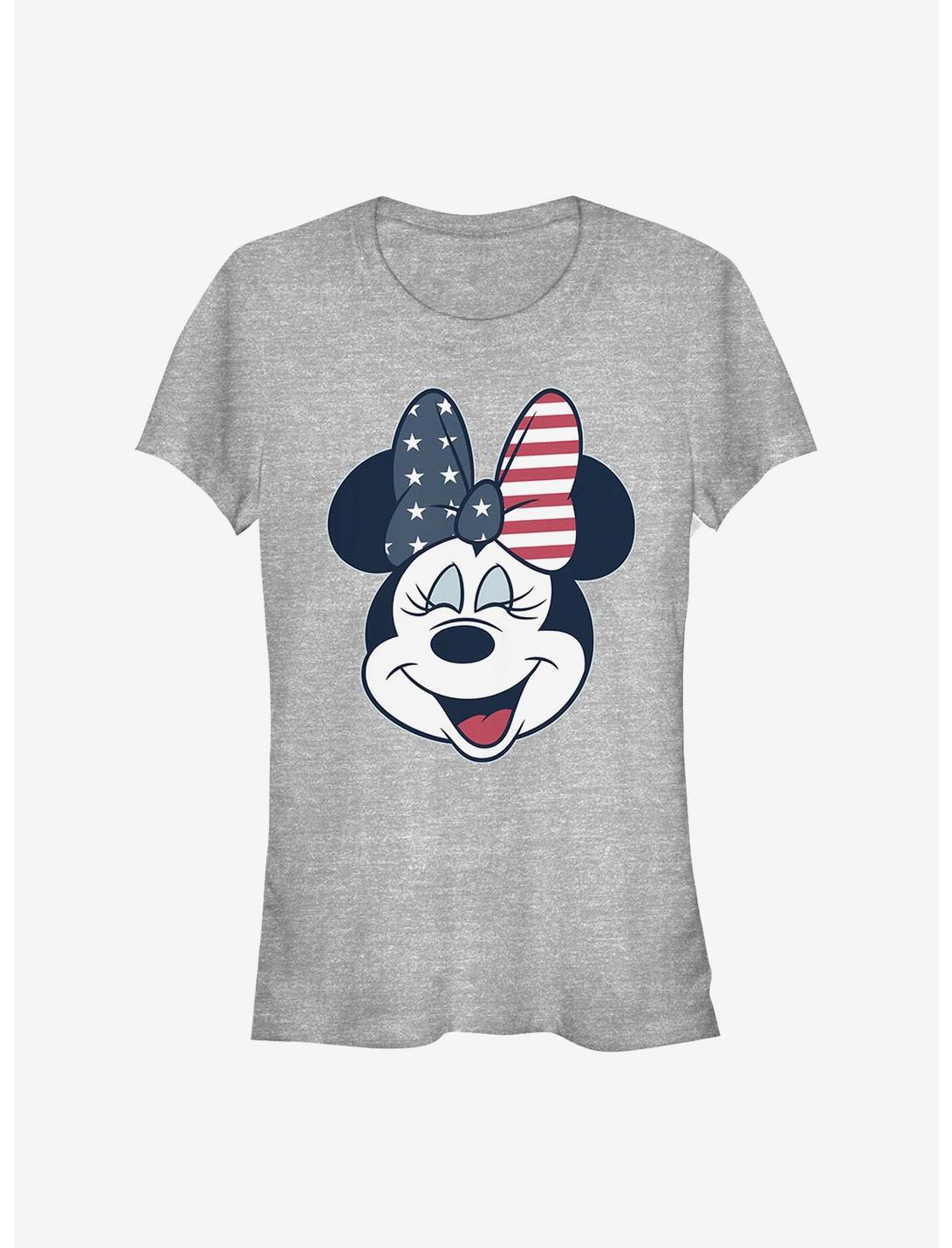 Disney Minnie Mouse America Bow Girls T-Shirt, ATH HTR, hi-res