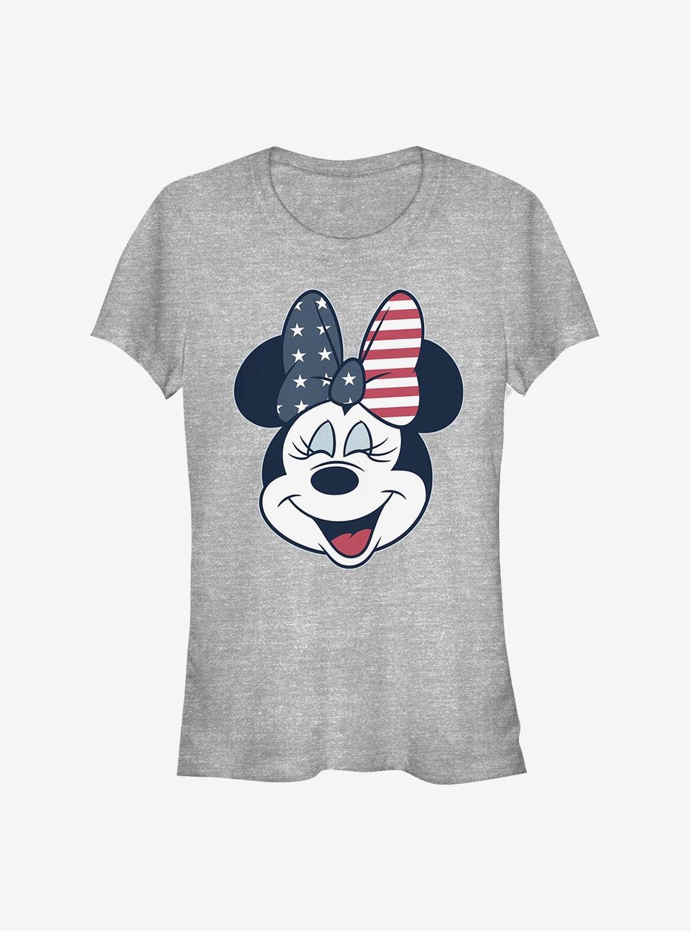 Disney Minnie Mouse America Bow Girls T-Shirt, ATH HTR, hi-res