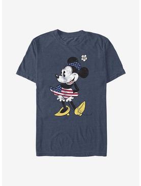 Disney Minnie Mouse Vintage U.S. Flag T-Shirt, NAVY HTR, hi-res