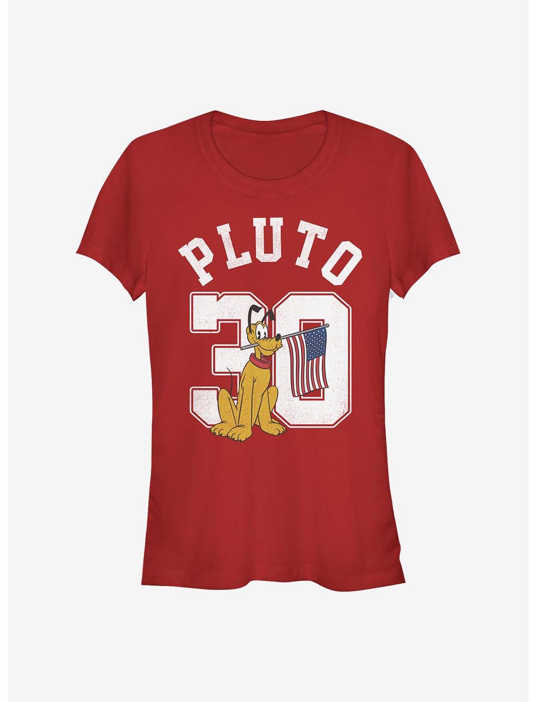 Disney Pluto Pluto Collegiate Girls T-Shirt, RED, hi-res