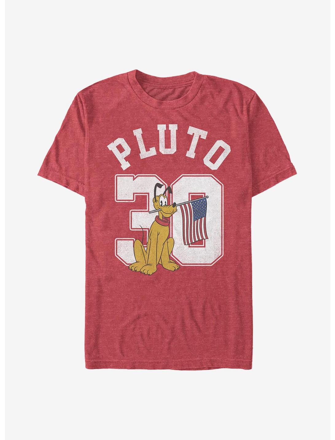 Disney Pluto Pluto Collegiate T-Shirt, RED HTR, hi-res