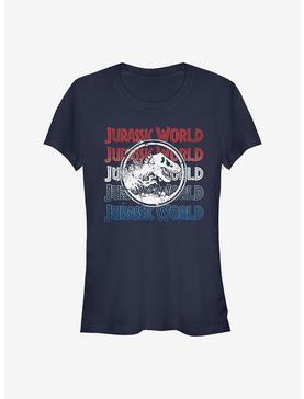 Jurassic Park Logo Repeat Girls T-Shirt, , hi-res