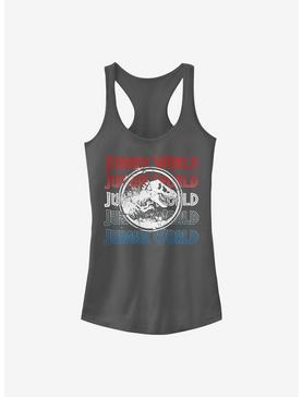 Jurassic Park Logo Repeat Girls Tank, , hi-res