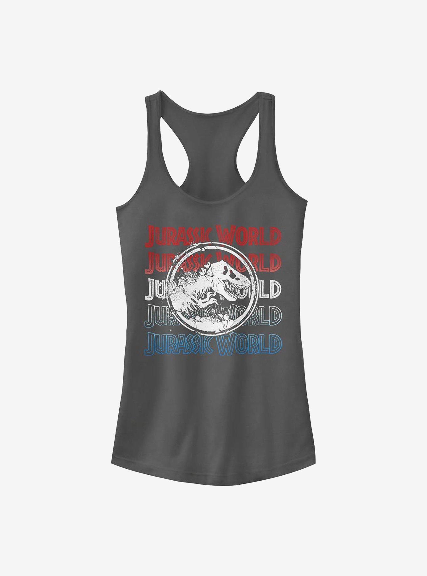 Jurassic Park Logo Repeat Girls Tank, , hi-res
