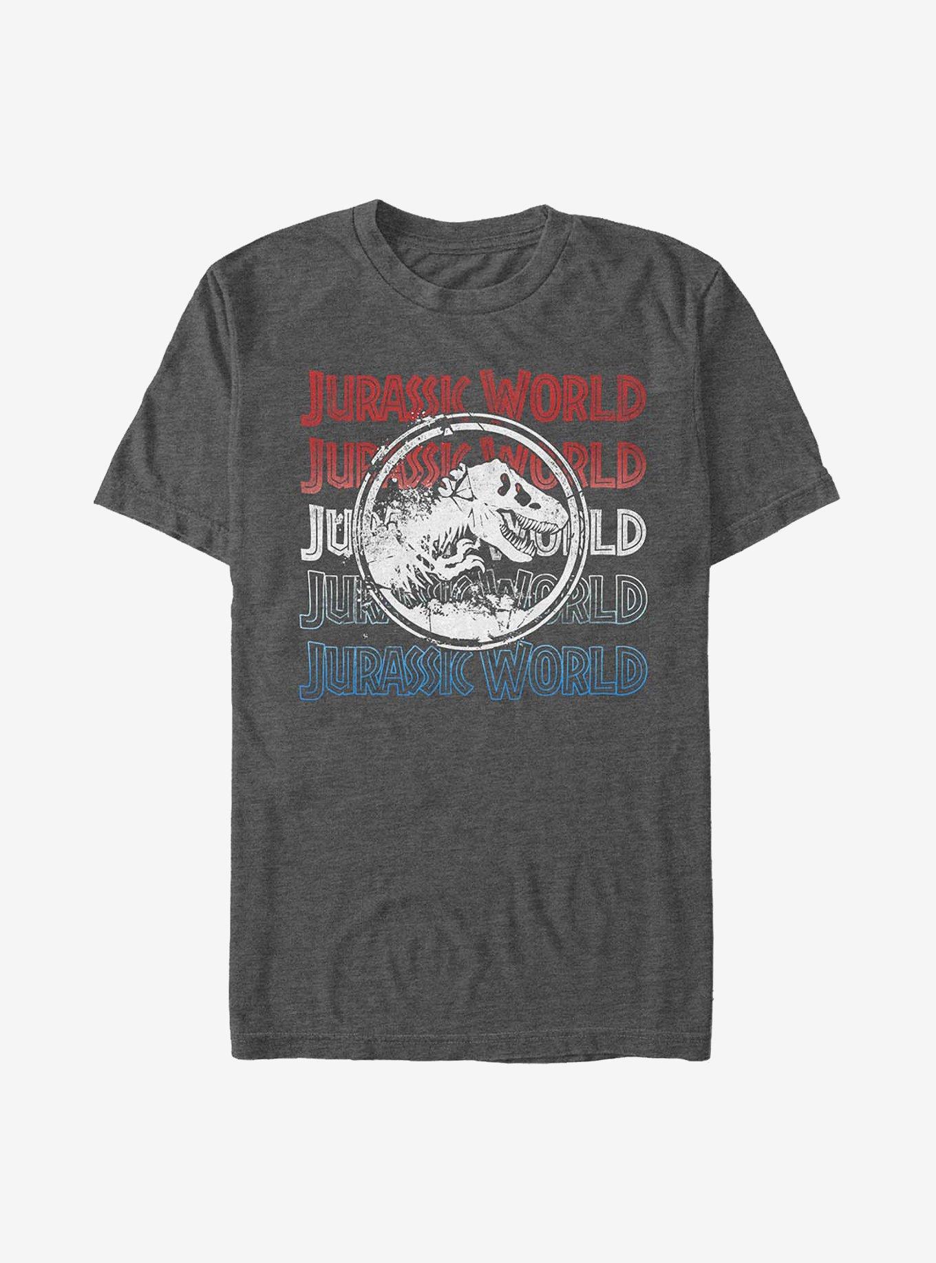 Jurassic Park Logo Repeat T-Shirt, , hi-res