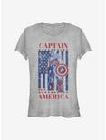 Marvel Captain America Captain 'Merica Girls T-Shirt, ATH HTR, hi-res