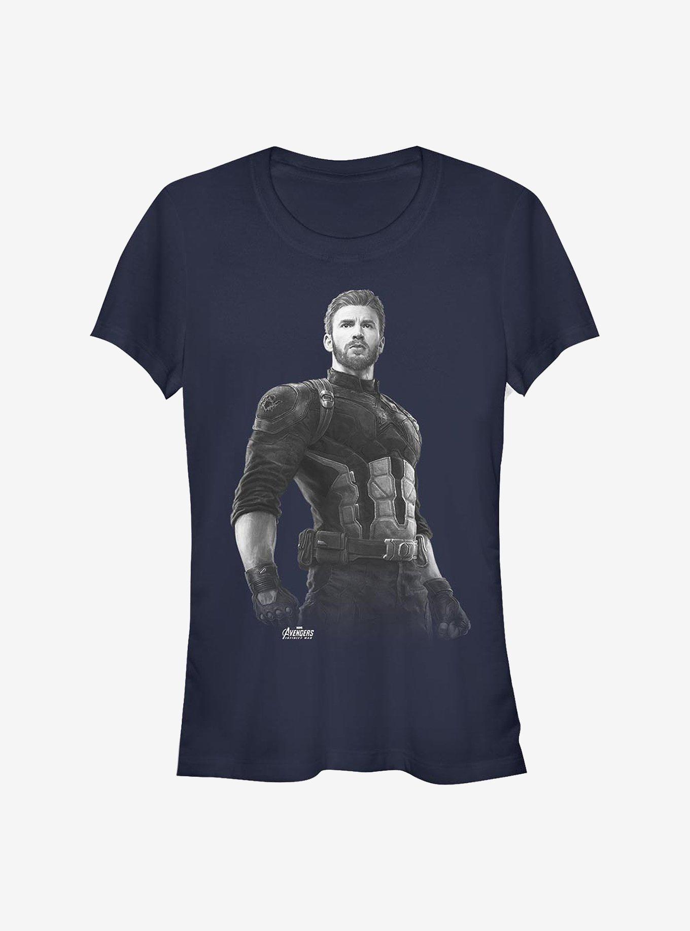 Marvel Captain America Fierce Pose Girls T-Shirt, , hi-res