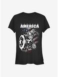 Marvel Captain America Fighter Girls T-Shirt, BLACK, hi-res