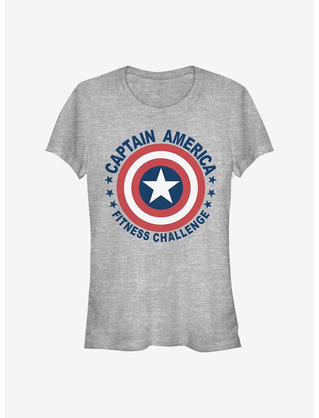 Marvel Captain America Fitness Challenge Girls T-Shirt, ATH HTR, hi-res