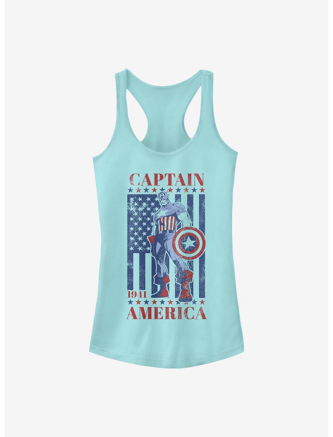 Marvel Captain America Captain 'Merica Girls Tank, CANCUN, hi-res