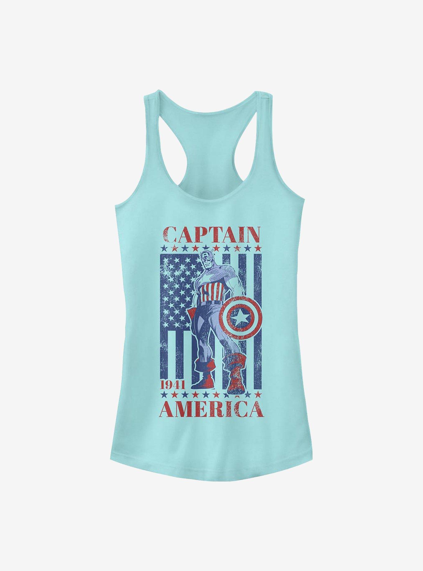 Marvel Captain America Captain 'Merica Girls Tank, CANCUN, hi-res