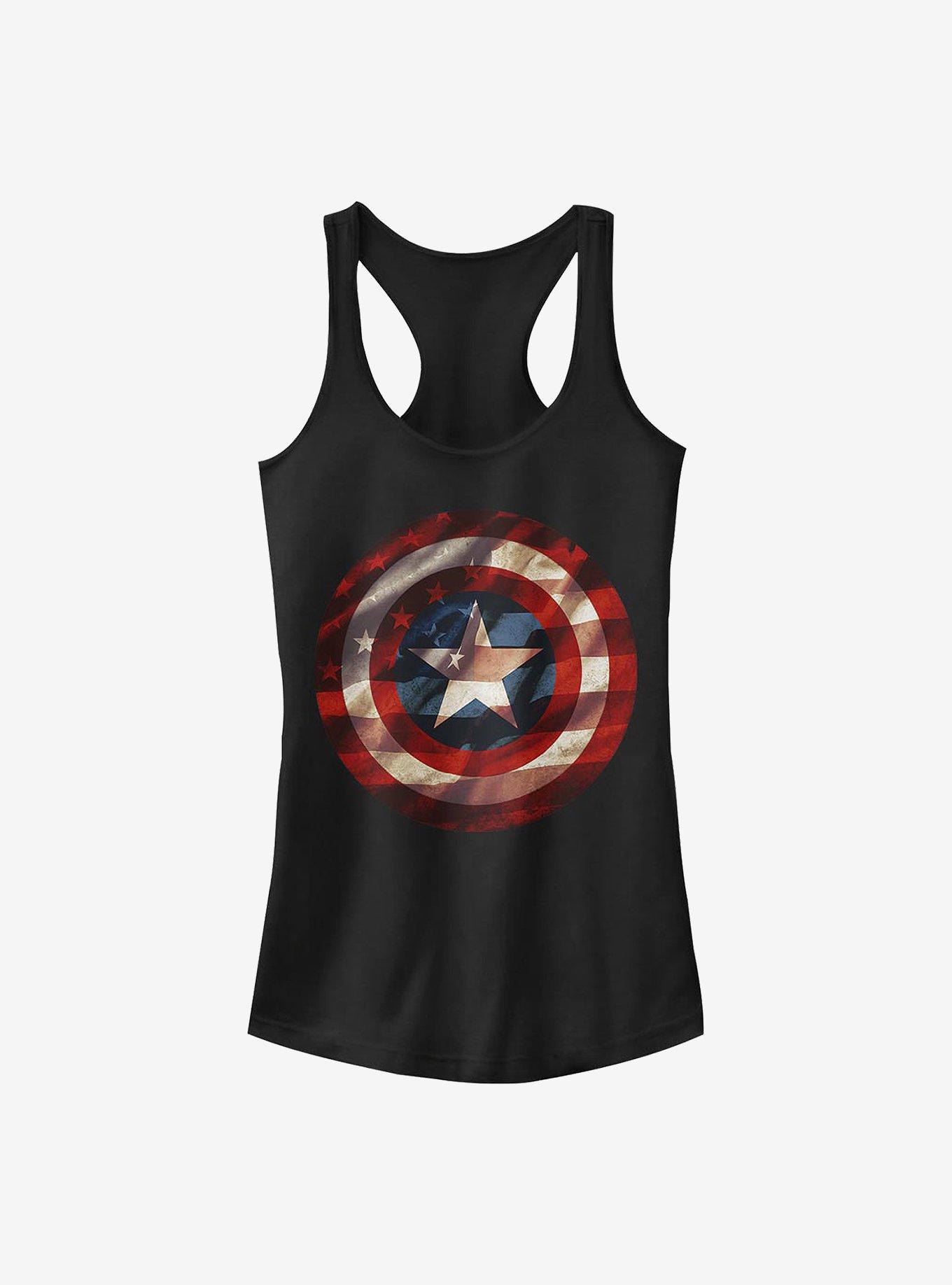 Marvel Captain America Flag Shield Girls Tank, , hi-res