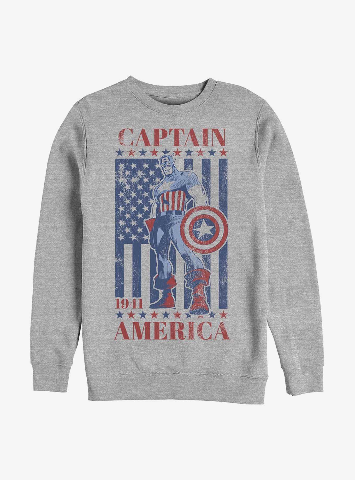 Marvel Captain America Captain 'Merica Crew Sweatshirt, , hi-res