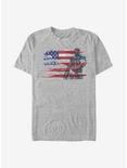 Marvel Captain America Capt Ink Flag T-Shirt, ATH HTR, hi-res