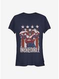 Marvel Hulk Flag Girls T-Shirt, NAVY, hi-res