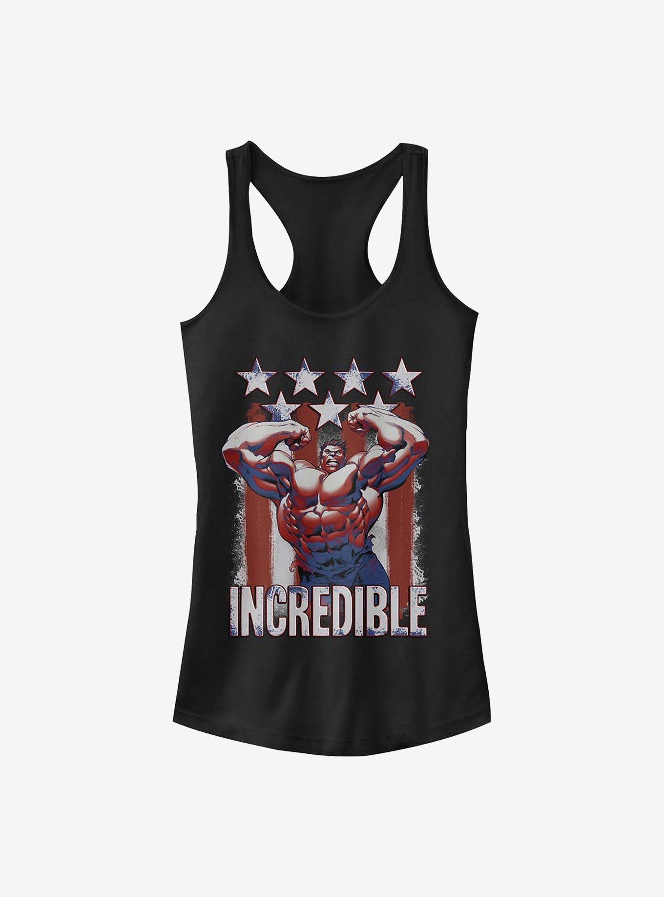 Marvel Hulk Flag Girls Tank, BLACK, hi-res