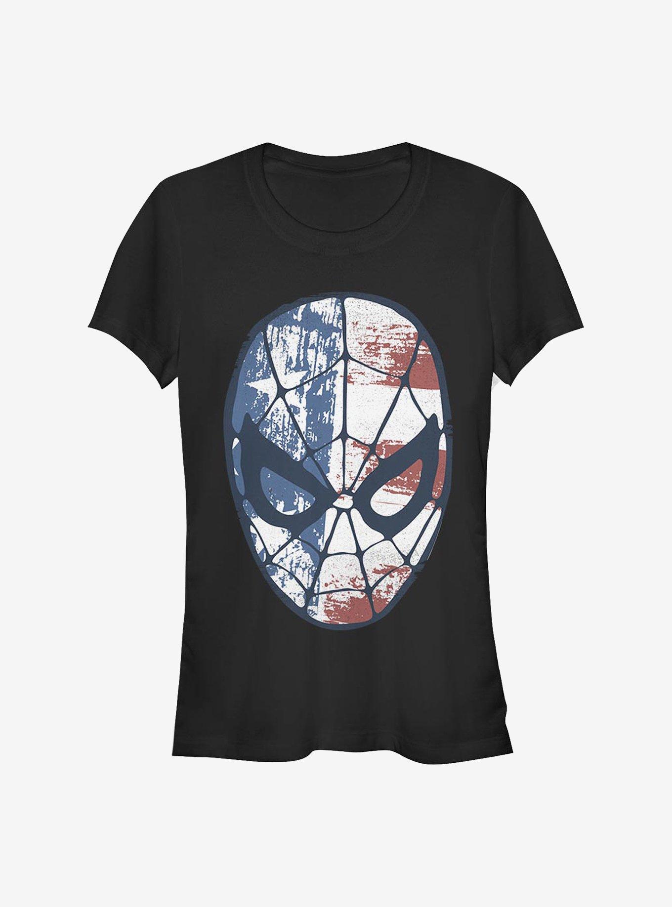 Marvel Spider-Man American Flag Girls T-Shirt