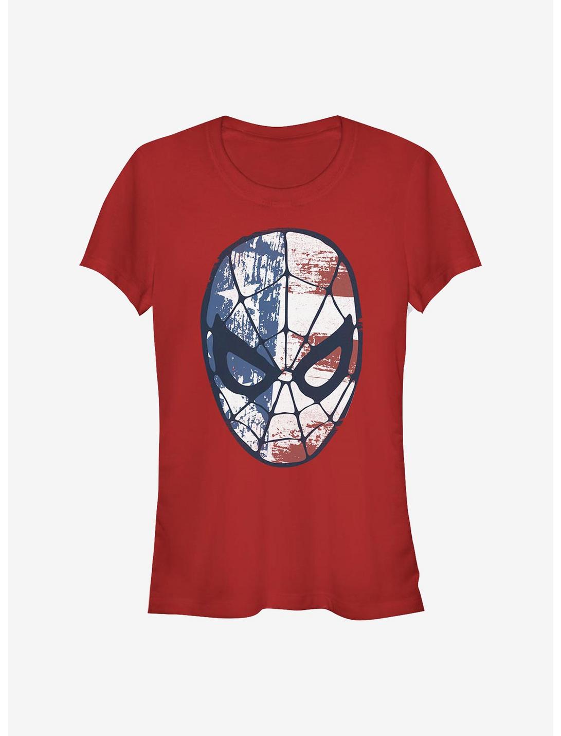 Marvel Spider-Man American Flag Girls T-Shirt, , hi-res