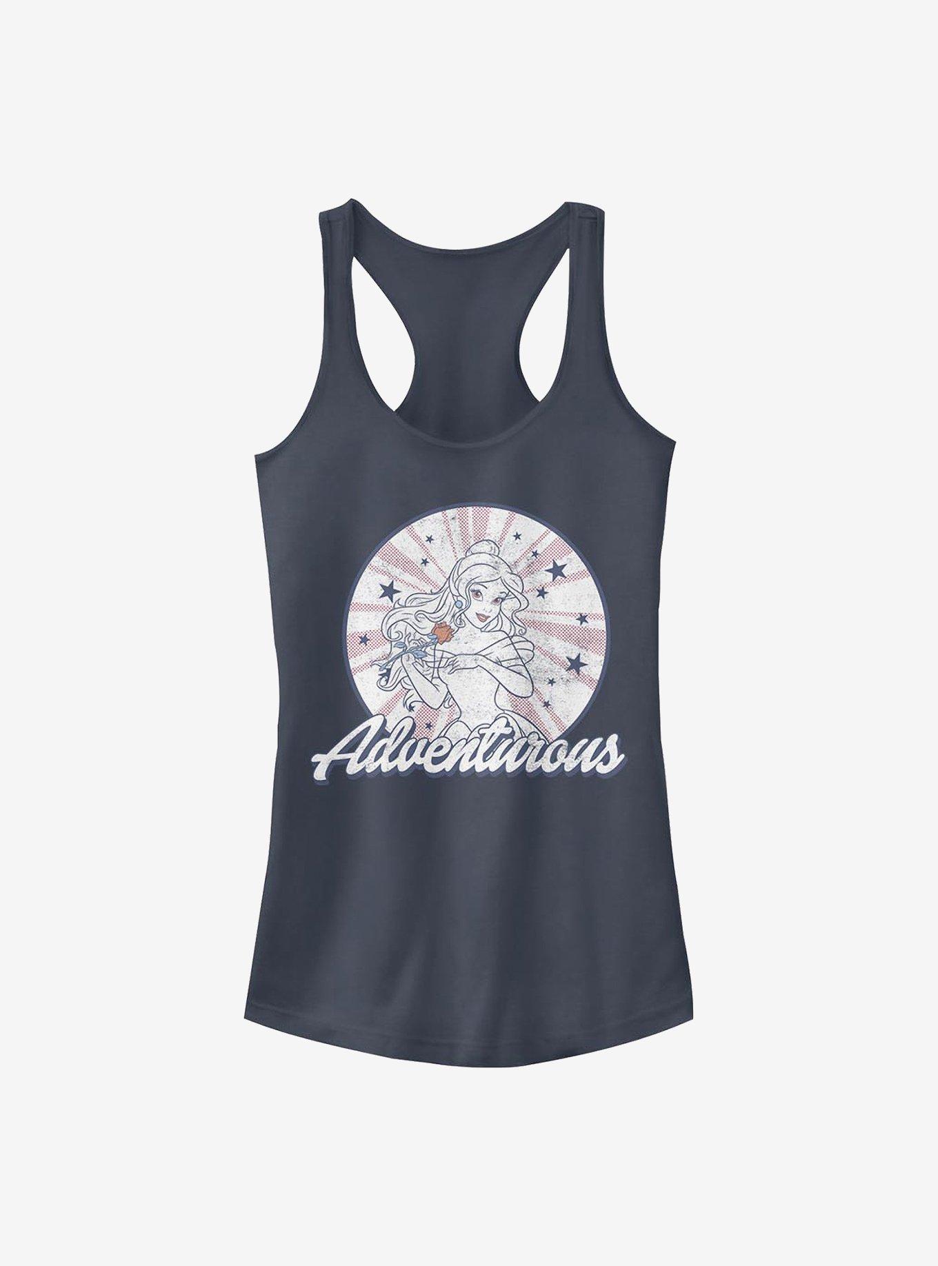 Beauty And The Beast Stars Adventurous Belle Girls Tank, INDIGO, hi-res