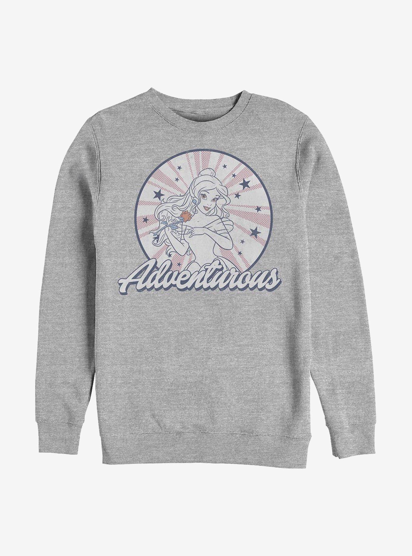 Beauty And The Beast Stars Adventurous Belle Crew Sweatshirt, , hi-res