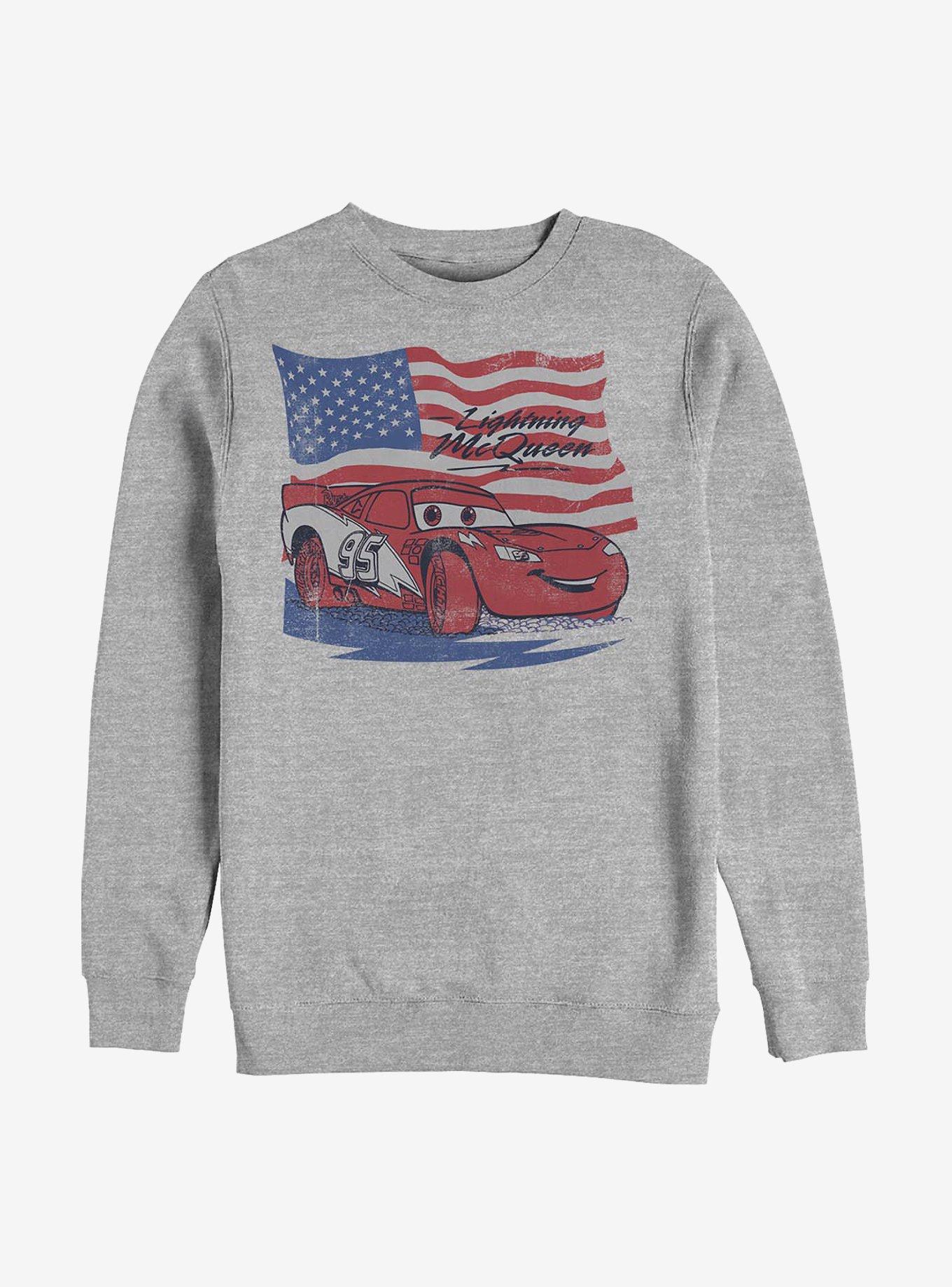 Disney Pixar Cars Lightning Flag Crew Sweatshirt, , hi-res