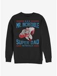 Disney Pixar The Incredibles Athletic Super Dad Crew Sweatshirt, BLACK, hi-res