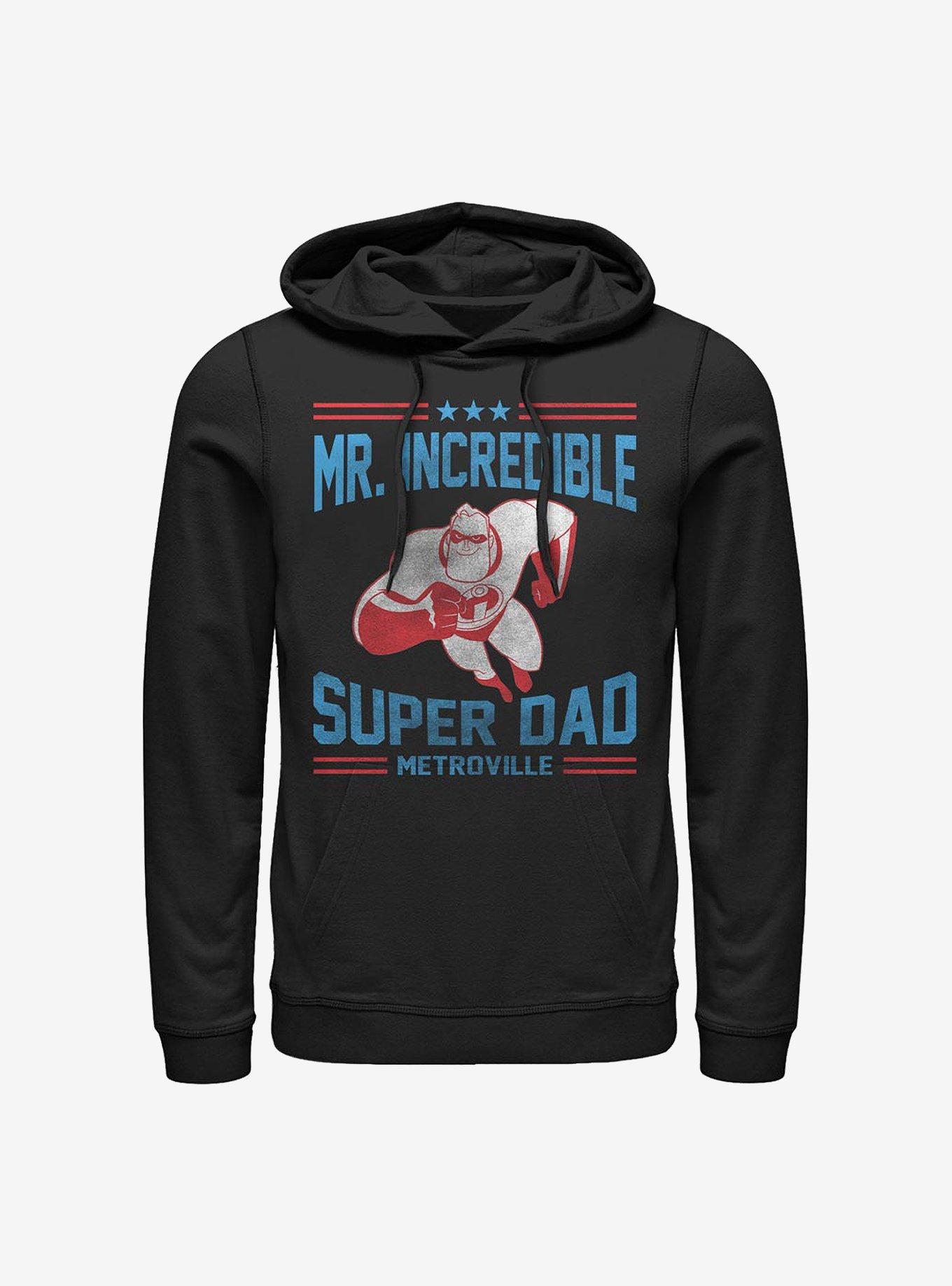 Disney Pixar The Incredibles Athletic Super Dad Hoodie, BLACK, hi-res