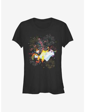 Marvel Deadpool Unicorn Fireworks Girls T-Shirt, , hi-res