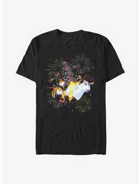 Marvel Deadpool Unicorn Fireworks T-Shirt, , hi-res