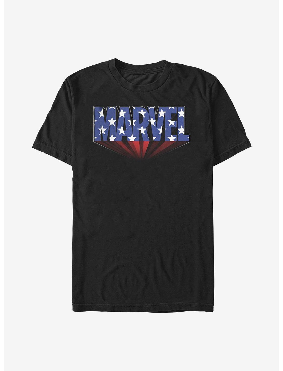 Marvel Star Logo T-Shirt, BLACK, hi-res