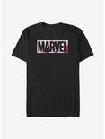 Marvel USA Dye Logo T-Shirt, BLACK, hi-res