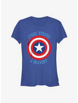 Marvel The Avengers Stars Stripes & Bravery Girls T-Shirt, , hi-res