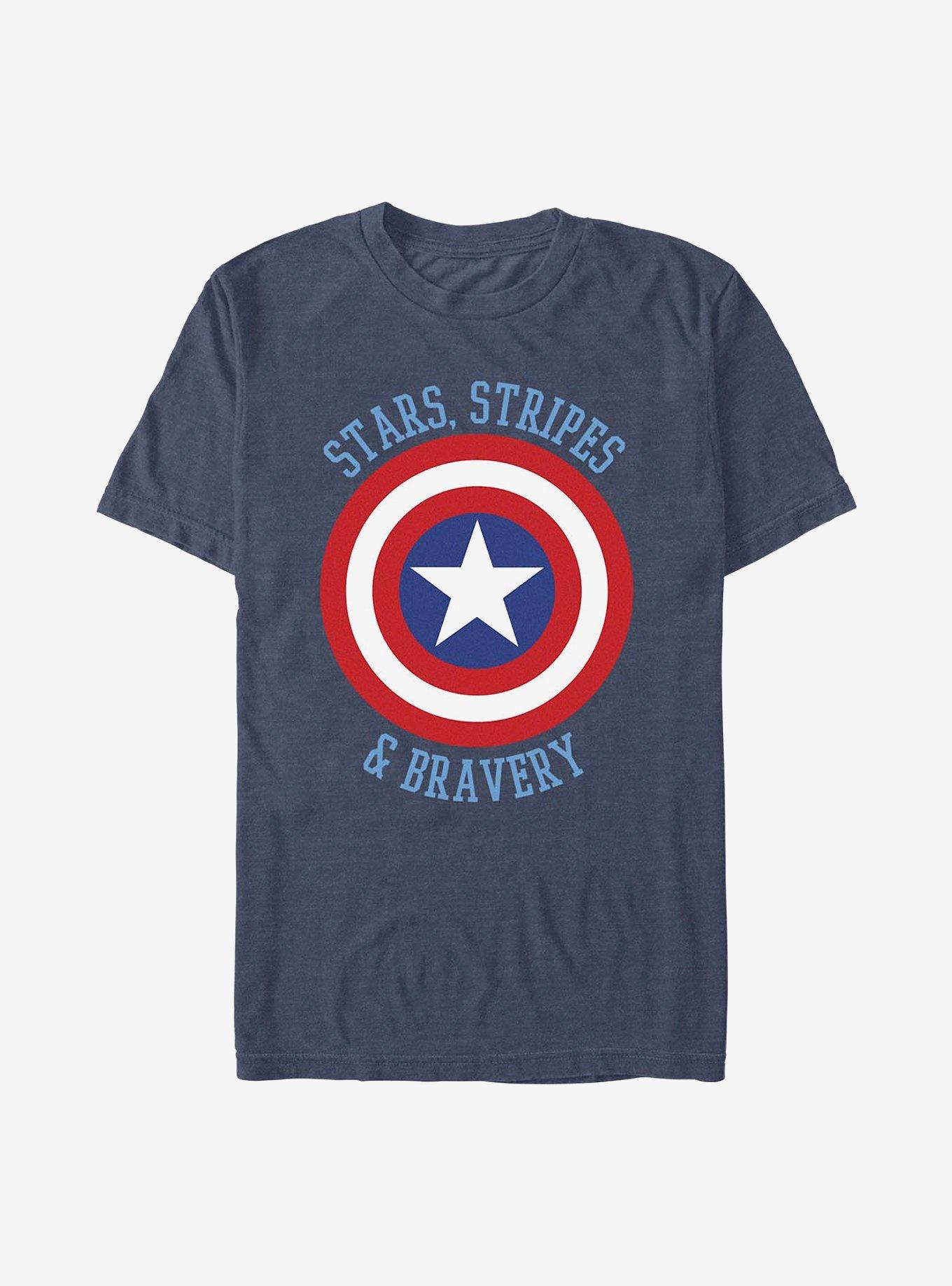 Marvel The Avengers Stars Stripes & Bravery T-Shirt, , hi-res