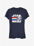 Star Wars Free Flying Falcon Girls T-Shirt, NAVY, hi-res